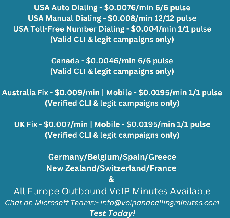 voip minutes for usa, uk, canada, australia, europe